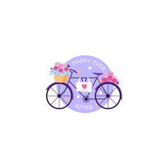 Fototapeta premium Happy Ever Never Icon On White Background