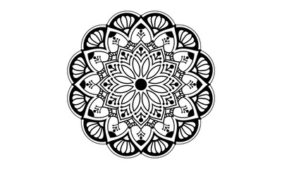 Black Mandala for Design | Mandala Circular pattern design for Henna, Mehndi, tattoo, decoration.
Decorative ornament in ethnic oriental style. Coloring book page.