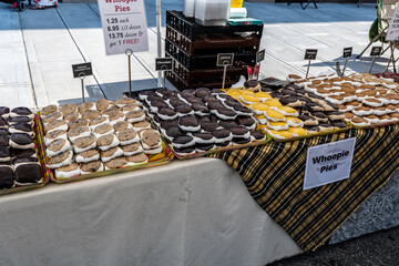 hundreds of whoopie pies at open air market