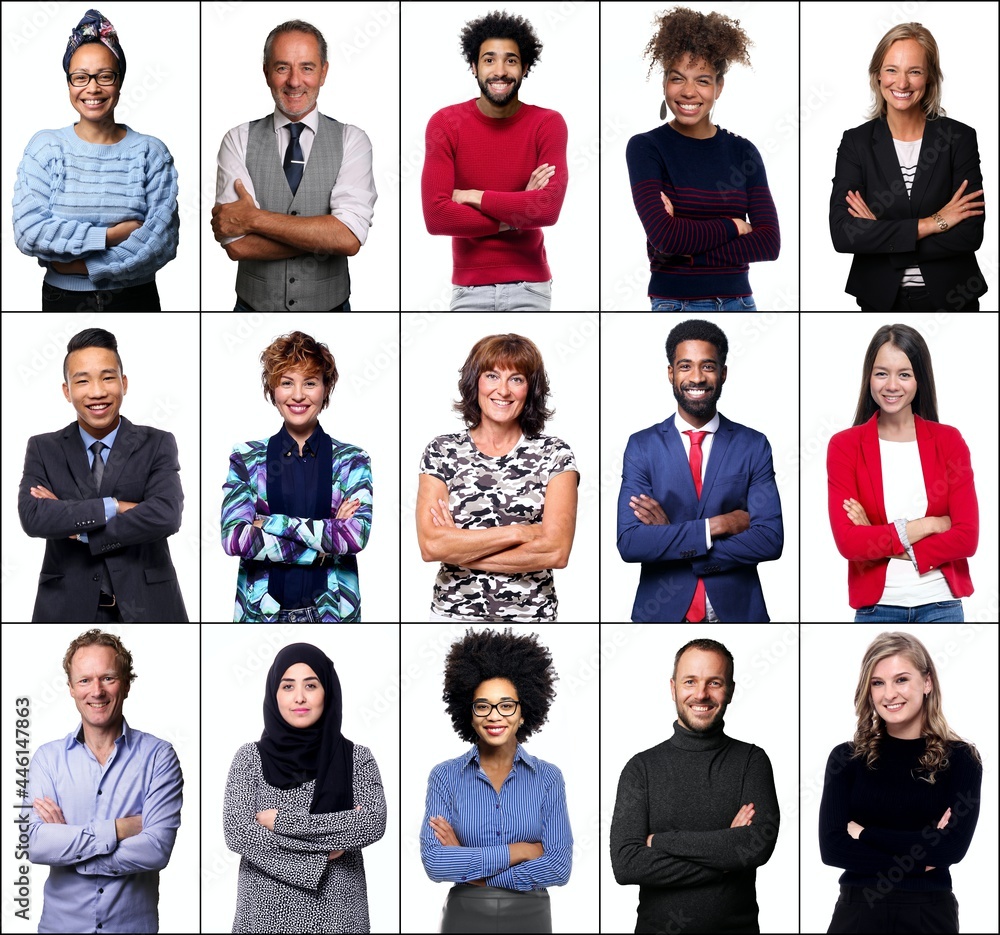 Canvas Prints Group of beautiful people in front of a white background