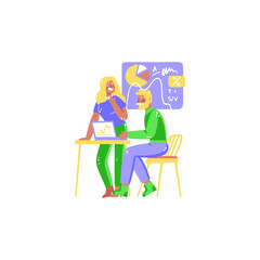 Team Work Vector On White Background