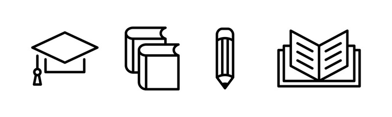 Vector graphic of education icon collection