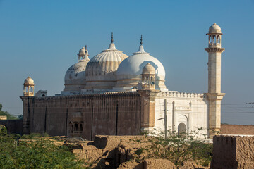 Fototapeta na wymiar Bahawalpur, Pakistan. December 29, 2017. Abbasi Jamia Mosque Fort Bahawalpure.