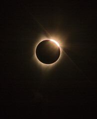Total solar eclipse in Madras, OR USA on August 21, 2017 - obrazy, fototapety, plakaty