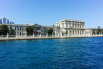 Panorama from Bosporus to city of Istanbul, Turkey