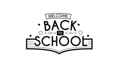 Welcome Back to School Illustration Typography
