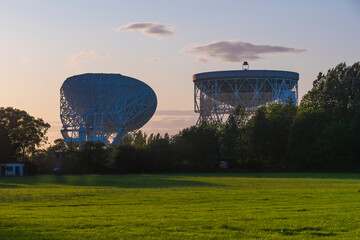 Jodrell Bank Radar Observatory Experimental Station Lovell Telescope Sunset Public Land