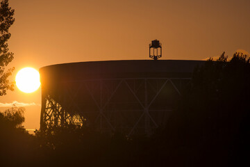 Jodrell Bank Radar Observatory Experimental Station Lovell Telescope Sunset Public Land