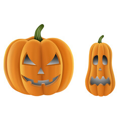 Halloween elements. isolated halloween pumpkins.