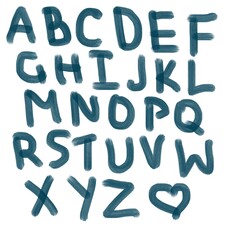 alphabet abc on white background 