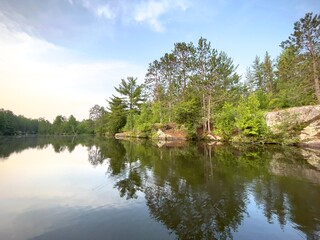 Morning calm on Minnesota Lake reflection