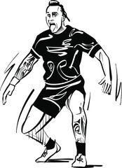 illustration of a rugby player