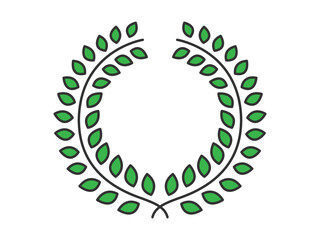 月桂樹のアーチのイラスト