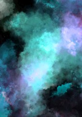 暗闇に光る幻想的な緑のテクスチャ背景