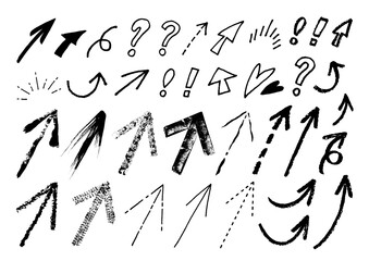 矢印などの記号手描きセット