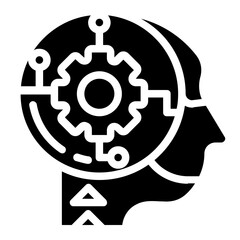 artificail intelligence glyph icon