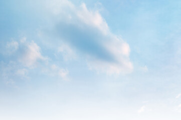 Blue sky with white cloud. The summer heaven is colorful clearing day Good weather and beautiful nature in the morning.