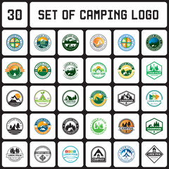 a set of camping logo , a set of adventure logo