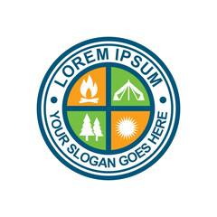 camping logo , adventure logo vector