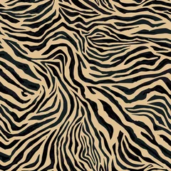 Stickers pour porte Peau animal motif d& 39 impression de tigre abstrait sans couture