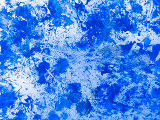 Fototapeta na wymiar Blue Abstract Watercolour. Azure Watercolor Shape. Cobalt Grunge Decoration. Navy Texture Paper. Paint Background. Design Fluid. Art Creative. Splash Poster.