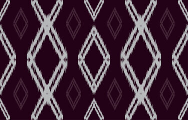 ethnicity ikat seamless pattern geometric ethnic oriental traditional embroidery style.Design for background,carpet,mat,wallpaper,clothing,wrapping,Batik,fabric,Vector illustration.