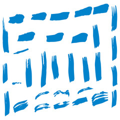 Navy Brushes Design. Indigo Ink Creative. Blue Stroke Abstract. Cobalt Paintbrush Japanese. Brushstroke Isolated. Watercolor Japanese. Set Graffiti. Grungy Freehand.