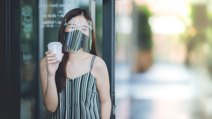 person wearing surgical face mask for coronavirus protection, epidemic disease prevention, health safety quarantine, coronavirus flu medical health care concept, virus protection