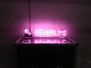 3d render of a glowing sign in a box