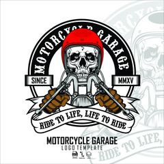 SKULL BIKER LOGO TEMPLATE