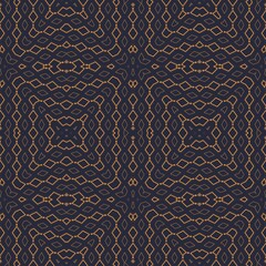 abstract seamless pattern with gold rhombuses on a dark background 