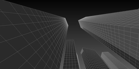 Business and Finance Center Building 3D Image Architecture, 3D Illustration
