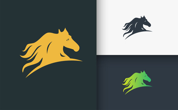 Horse logo design set template