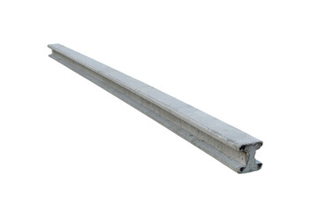 I Shape Concrete Pole isolated on white background. prestressed concrete column.