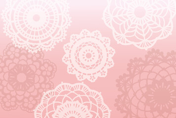 アンティークなレースを使った背景素材。ベクター。