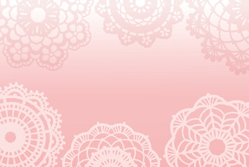 アンティークなレースを使った背景素材。ベクター。