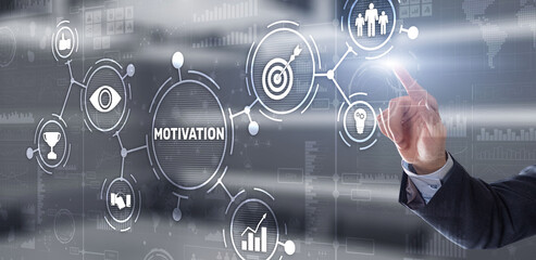 Motivation personality development concept. Achieving any goals