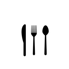 Fork & Knife Restaurant Icon illustration on white