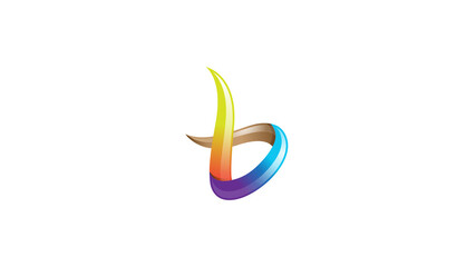 Creative Colorful B Letter Gradient Alphabet Logo