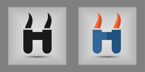 Letter  icon and logo template. New design and elegant typographic concept. Two Colour. File EPS.