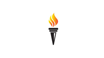Creative Torch Fire Flame Logo Vector Design