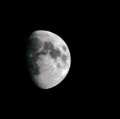 High detailed moon in black space