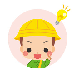 質問をしている可愛い幼稚園児の男の子 Wall Mural Wallpaper Murals ぽこたぽこ