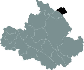 Black location map of the Dresdener Schönborn locality inside the German regional capital city of Dresden, Germany