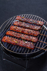 숯불에 구워 먹으면 맛있는 꼬치 요리