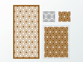 pattern with flowers  seamless pattern Laser cutting cnc Decorative screen grill board papercut polygon0001A