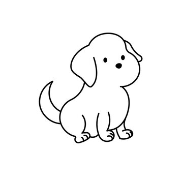 Cute Simple Dog Design Art 