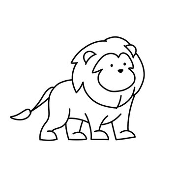 Lion Outline Design Art 