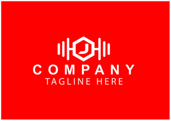 J fitness or gym new Logo and icon design