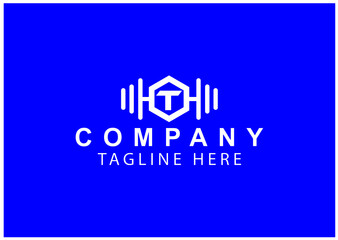 T fitness or gym new Logo and icon design